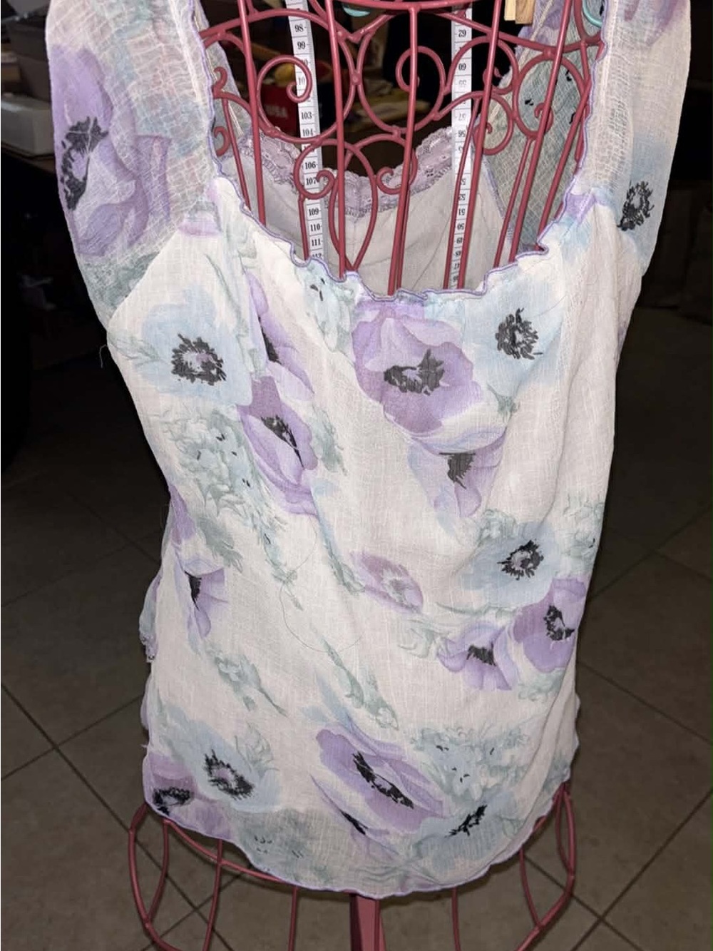Floral Pastel Sleeveless Dress - Picture 9 of 9